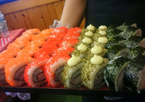 Salmon Cat, Yume plus sushi, ซูชิคุมะ ShuShi Kuma, จ่ามอส แซลม่อน ซีฟู๊ด, กินดิบ