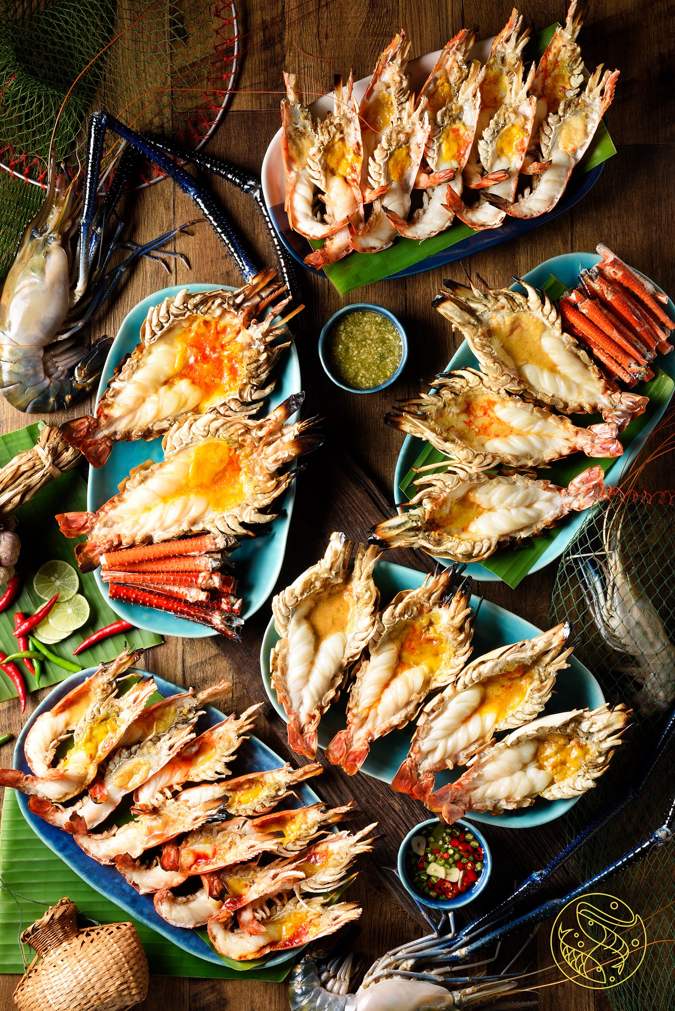 ชายน้ำ, ทรัพย์เจริญซีฟู๊ด-ดำ, กุ้งเผาราชคราม, บ้านอยุธยารมย์, บ้านไม้ริมน้ำ, แกรนด์เจ้าพระญา, บ้านอู่ทอง