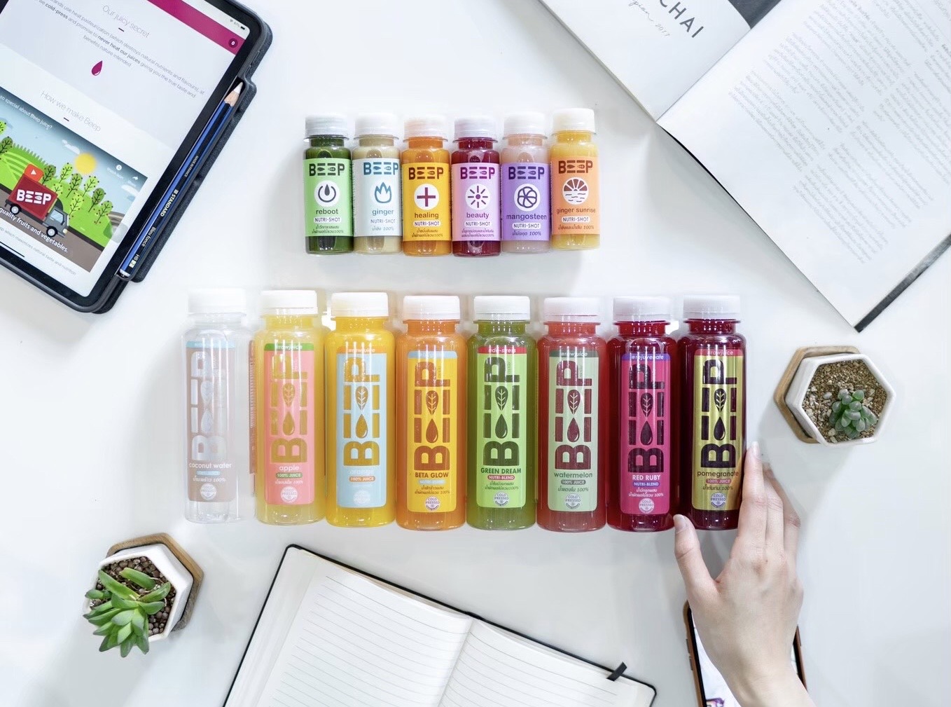 ผักฉ่ำ คำหอม, QULI Cold Pressed Juice, WYO.Juicebar, BEEP HPP Cold-Pressed, Roots, Own Your Own Fresh, Fruitstop, My Everyday Juice, น้ำผักผลไม้สกัดเย็น100%GOOD DRINK, ปลูกปั่น