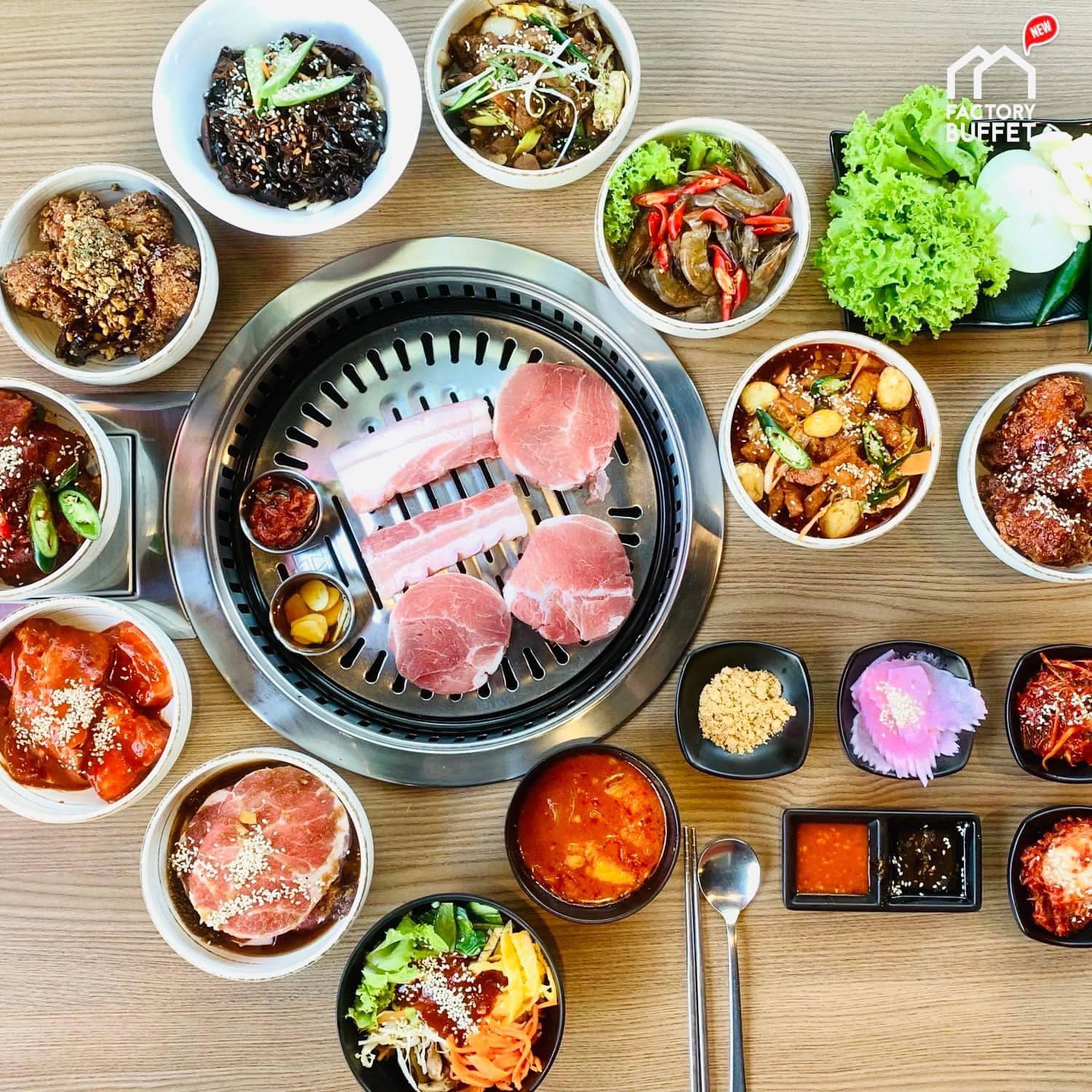 Gamsa_aree, Hana Korean BBQ, Yoon's Kitchen, Nene Korean BBQ Buffet, Kim's bbq, Saemaeul Thailand, Drum BBQ, Factory Buffet, GoGi SeKi, Seoul BBQ, Nammaejipthailand, The Tongkeungui, Seoul Garden, Kwang Han Roo, Jeju BBQ 제주 บุฟเฟ่ต์ปิ้งย่างเกาหลี, Palsaik Thailand, Kokinaemsae