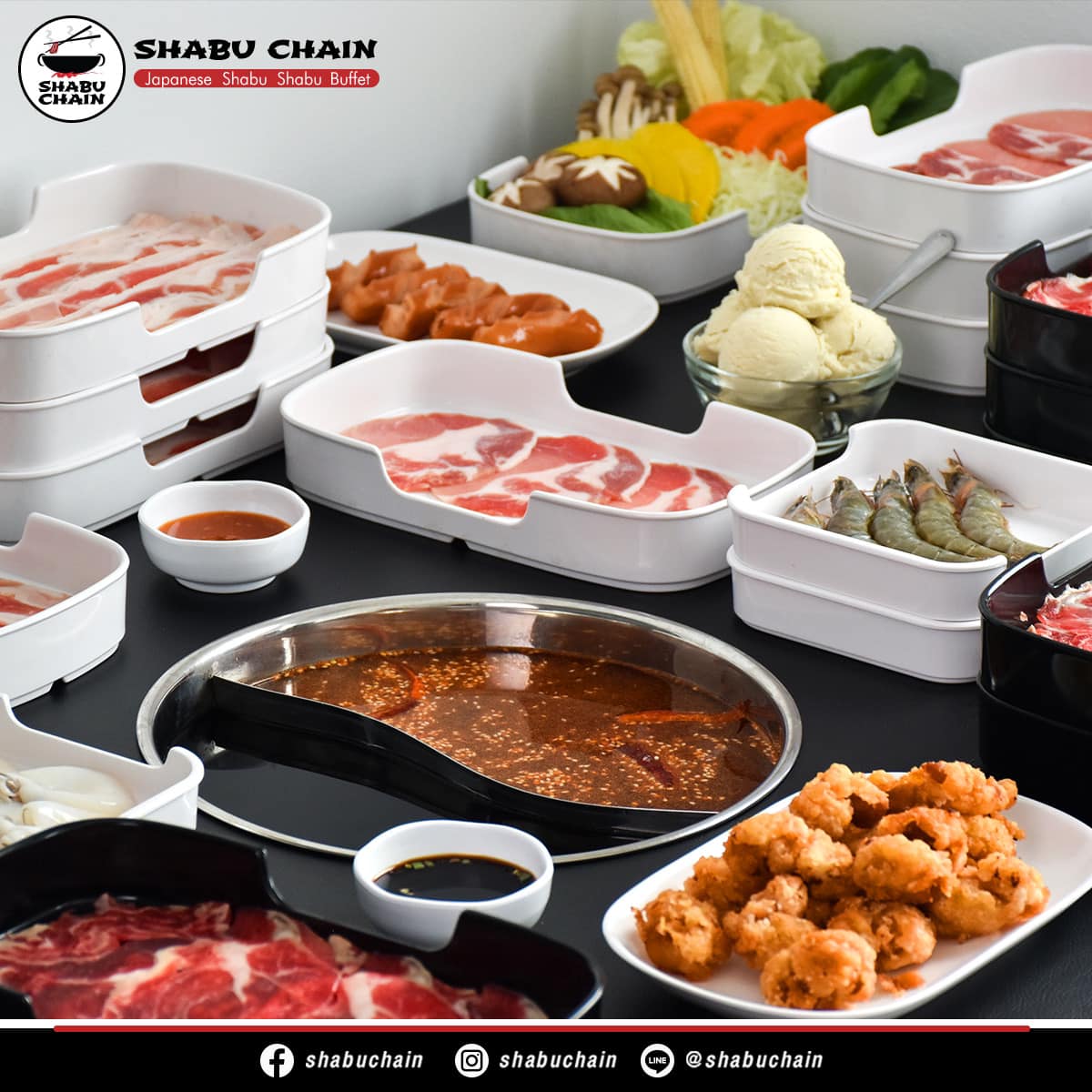 Shabu Square, Shabu-Suki, Penguin Eat Shabu, Neo Suki, Shabu Chain, RUN SHABU RUN, Yuzu Suki ゆずすき mega bangna