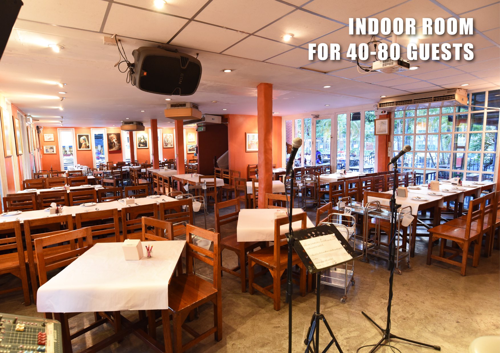 Grande Centre Point Ploenchit, ครัวจำแลง แปลงกาย, Sortrel Sathorn, บ้านน้ำเคียงดิน, ปลาอยู่เย็น, Samsen Villa, ครัวกรุงเทพ, Maldives Maodeep, Waterside Karaoke Restaurant, Little tree, The local Restaurant, Chocolate Ville, Ther Dining &amp; Bar, บ้านสุขนิยม, สวนอาหารบางบัว, แบมบูใหญ่, Craft Home , สวนอาหารซุ้มไผ่ เรโทร