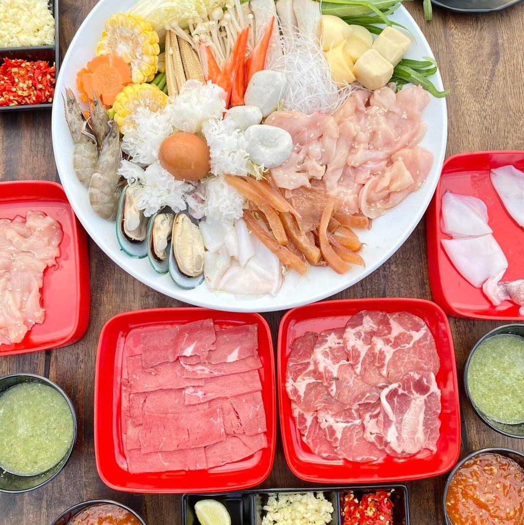 Everyday mookrata & cafe, นั่งปิ้ง หมูกระทะ, Sky grill หมูกระทะ, อารียา หมูกระทะ สาขา 3 รูฟท็อป, หมูกระทะคนรวย, หมูหมึกกุ้ง, Bargyuu, ปิ้งเนย บุฟเฟ่ต์ปิ้งย่างกระทะร้อน อโศก on-the-roof