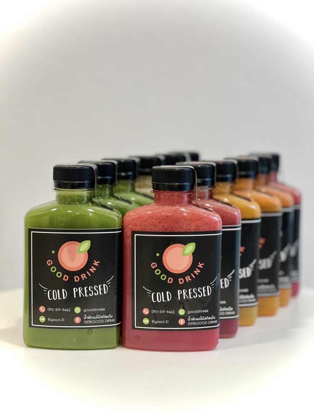 ผักฉ่ำ คำหอม, QULI Cold Pressed Juice, WYO.Juicebar, BEEP HPP Cold-Pressed, Roots, Own Your Own Fresh, Fruitstop, My Everyday Juice, น้ำผักผลไม้สกัดเย็น100%GOOD DRINK, ปลูกปั่น
