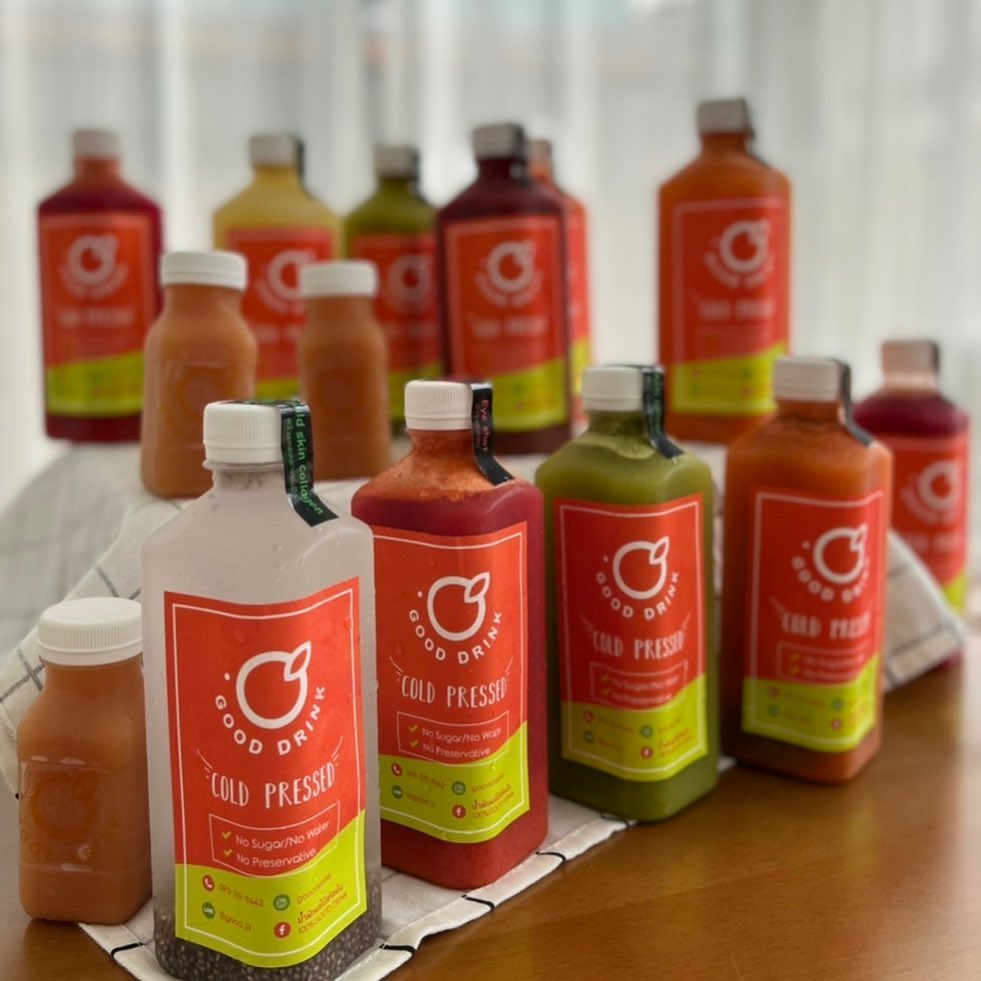 ผักฉ่ำ คำหอม, QULI Cold Pressed Juice, WYO.Juicebar, BEEP HPP Cold-Pressed, Roots, Own Your Own Fresh, Fruitstop, My Everyday Juice, น้ำผักผลไม้สกัดเย็น100%GOOD DRINK, ปลูกปั่น