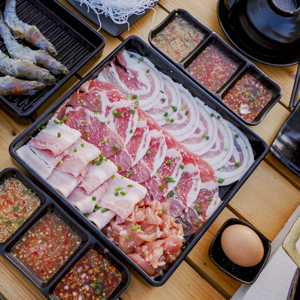 Everyday mookrata & cafe, นั่งปิ้ง หมูกระทะ, Sky grill หมูกระทะ, อารียา หมูกระทะ สาขา 3 รูฟท็อป, หมูกระทะคนรวย, หมูหมึกกุ้ง, Bargyuu, ปิ้งเนย บุฟเฟ่ต์ปิ้งย่างกระทะร้อน อโศก on-the-roof