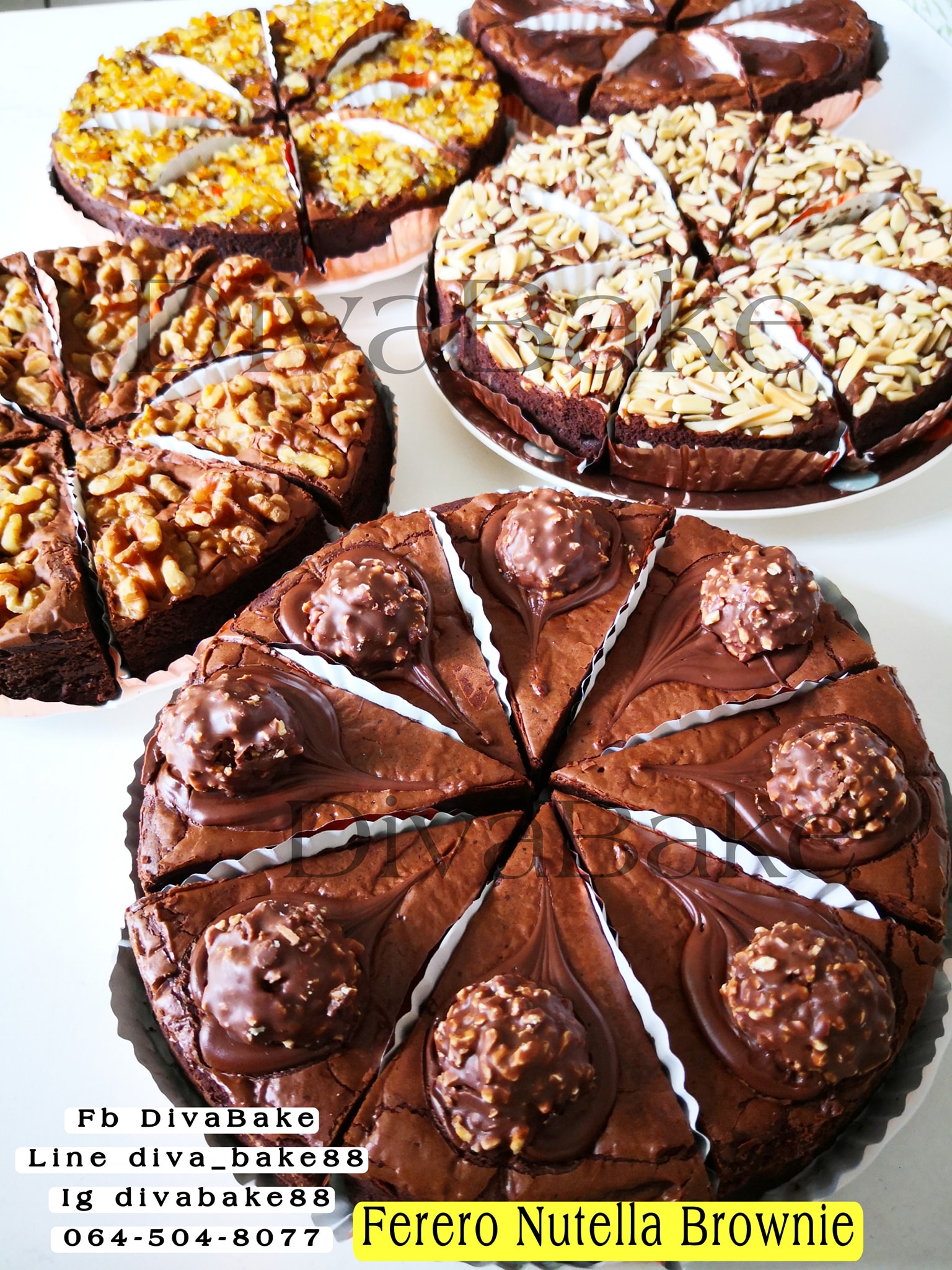 Perfect Bakery, ปลาวี่ ดีเสิร์ท คาเฟ่, A&amp;T Brownie, Memorize Brownie, Black Futon, The Brownies, Only Brownie, Brett___Bake, นัทเบเกอรี่ พิษณุโลก : NUT Bakery