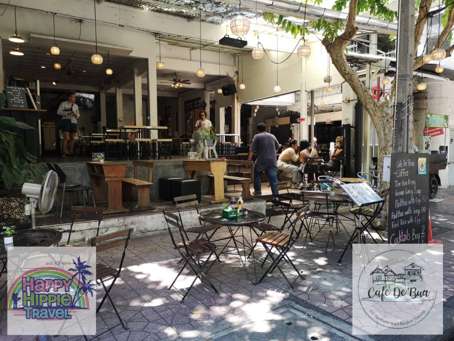 Moonshine Bar, พิซซ่าลันตา Pizza Lanta, Chart Bar, At-Mosphere Rooftop Cafe', Molly, Buddy Beer, Fu Bar, Prime Burger Khaosan, Ranee’s Restaurant, Hippie De Bar