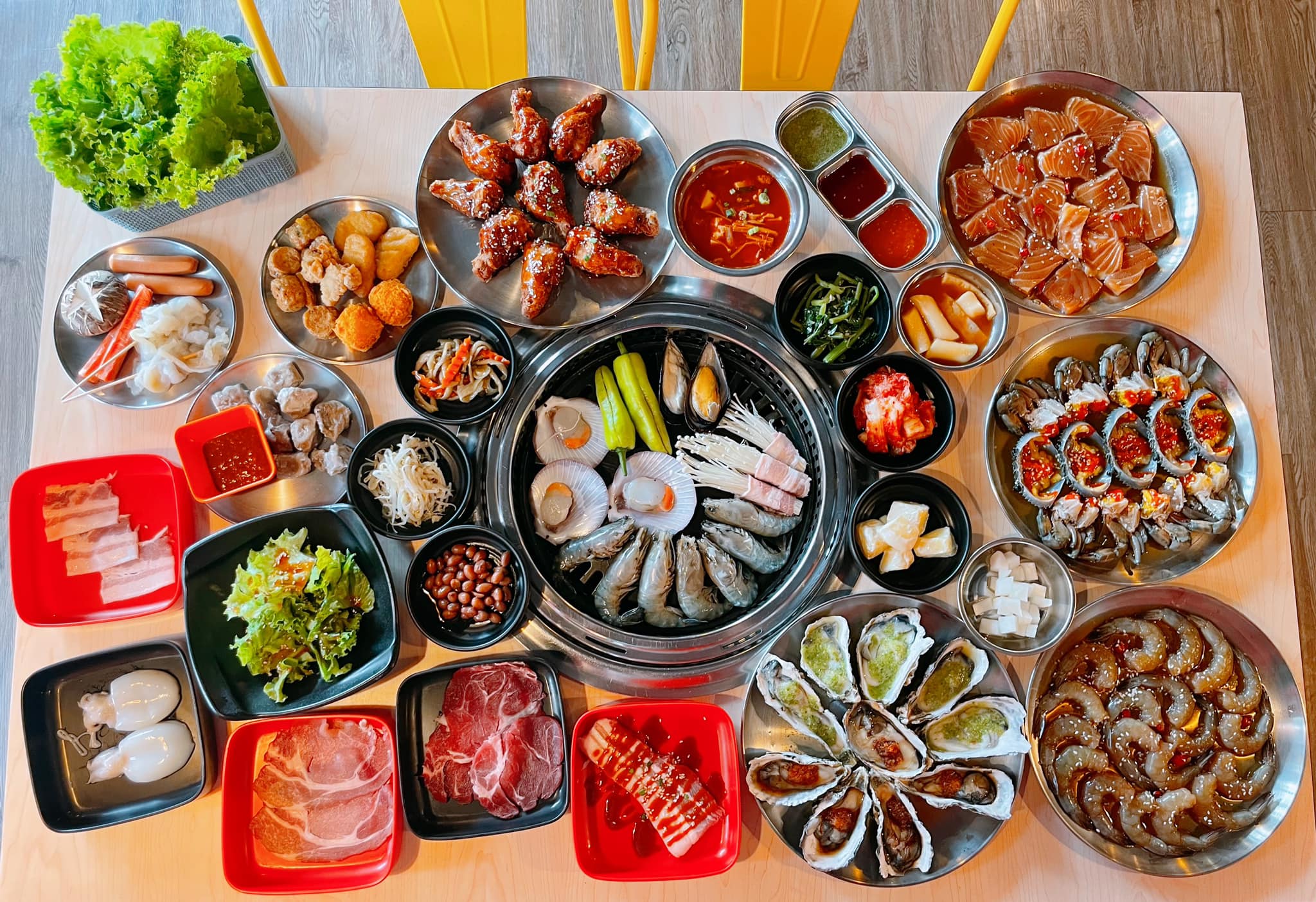 Gamsa_aree, Hana Korean BBQ, Yoon's Kitchen, Nene Korean BBQ Buffet, Kim's bbq, Saemaeul Thailand, Drum BBQ, Factory Buffet, GoGi SeKi, Seoul BBQ, Nammaejipthailand, The Tongkeungui, Seoul Garden, Kwang Han Roo, Jeju BBQ 제주 บุฟเฟ่ต์ปิ้งย่างเกาหลี, Palsaik Thailand, Kokinaemsae