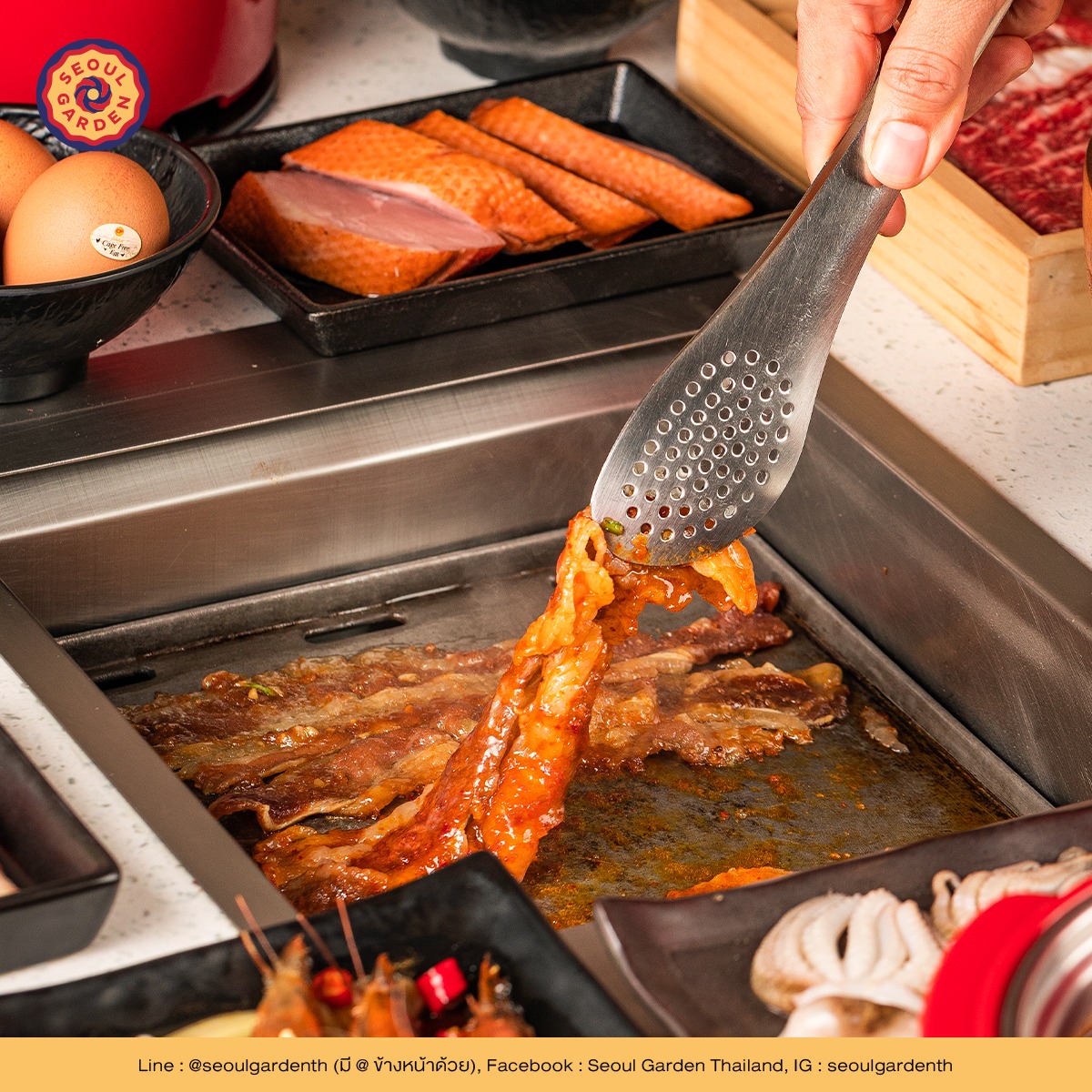 Gamsa_aree, Hana Korean BBQ, Yoon's Kitchen, Nene Korean BBQ Buffet, Kim's bbq, Saemaeul Thailand, Drum BBQ, Factory Buffet, GoGi SeKi, Seoul BBQ, Nammaejipthailand, The Tongkeungui, Seoul Garden, Kwang Han Roo, Jeju BBQ 제주 บุฟเฟ่ต์ปิ้งย่างเกาหลี, Palsaik Thailand, Kokinaemsae