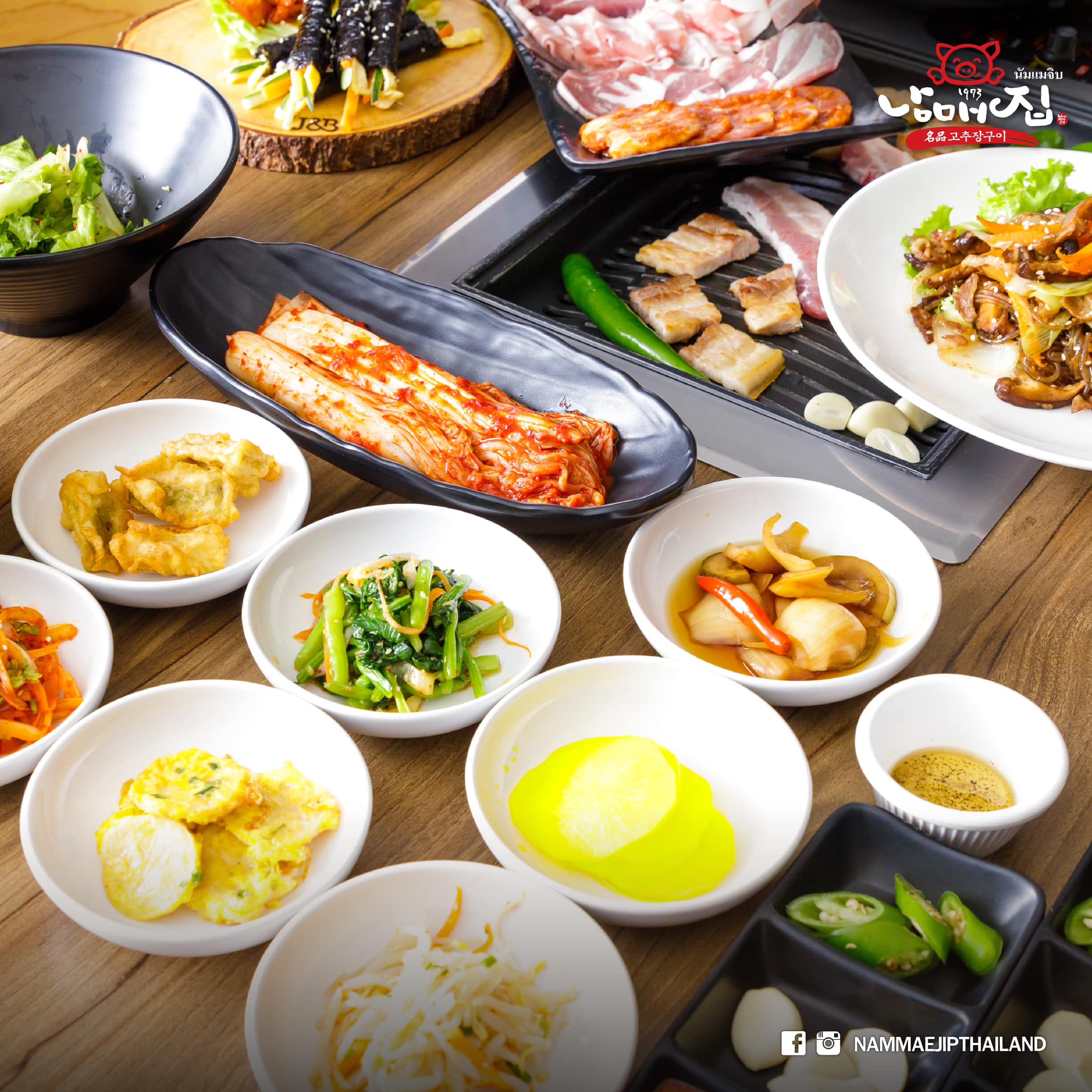 Gamsa_aree, Hana Korean BBQ, Yoon's Kitchen, Nene Korean BBQ Buffet, Kim's bbq, Saemaeul Thailand, Drum BBQ, Factory Buffet, GoGi SeKi, Seoul BBQ, Nammaejipthailand, The Tongkeungui, Seoul Garden, Kwang Han Roo, Jeju BBQ 제주 บุฟเฟ่ต์ปิ้งย่างเกาหลี, Palsaik Thailand, Kokinaemsae