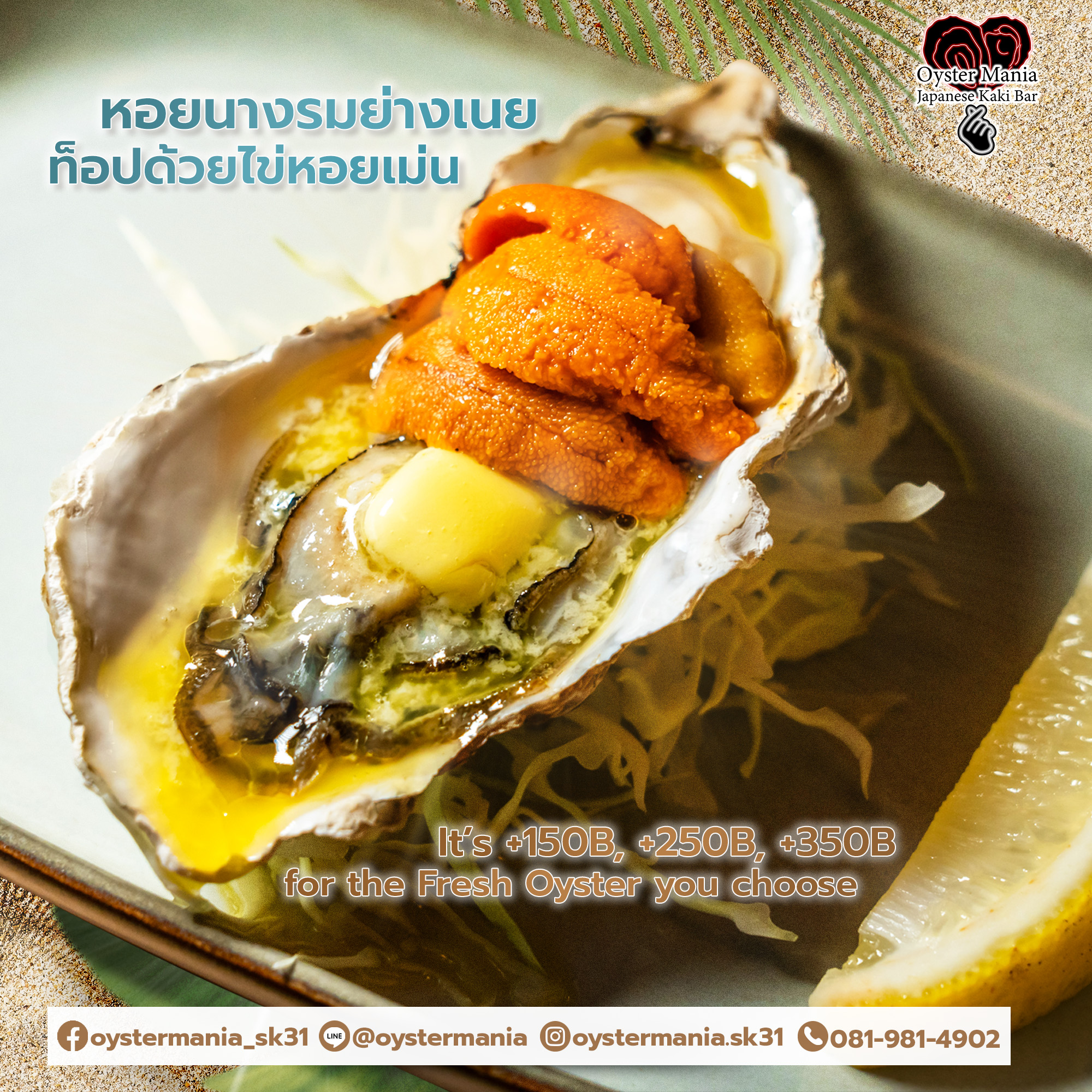 oystermania, The Dock, Lobster &amp; Oyster, เล็ก &amp; รัตน์ซีฟู้ด, Oyster Bay Bangkok