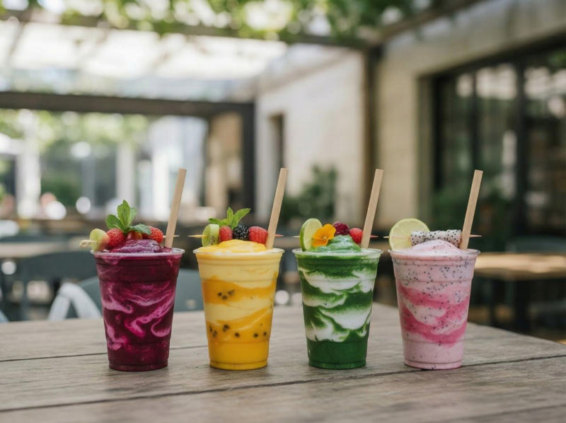 1.  3 รสชาติ "เรียบง่ายแต่หรูหรา" มัทฉะ - พิสตาชิโอ - เผือก, 2. ยุคทองของ "คราฟท์เบเกอรี" (Craft Bakery), 3. เครื่องดื่มที่ออกแบบได้: Customization &amp; Aesthetic, 4. อิทธิพล Soft Power: เมนูไวรัลจากเอเชียตะวันออก, 5. "ฮาลาลอีโคโนมี" ขุมทรัพย์ใหม่ของร้านอาหารไทย