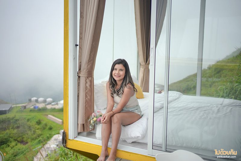 ภูทับเบิก, บ้านกระจกภูทับเบิก, de bee  ภูทับเบิก, de’ bee  ภูทับเบิก พักบ้านกระจก ชมวิวถนนสวย ภูเขาเขียว