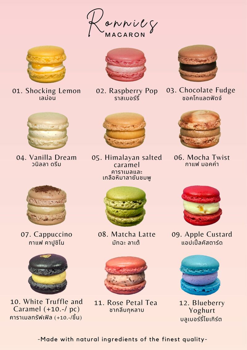 รวม 8 ร้าน มาการอง ร้านอร่อย เจ้าดัง พิกัด กทม.