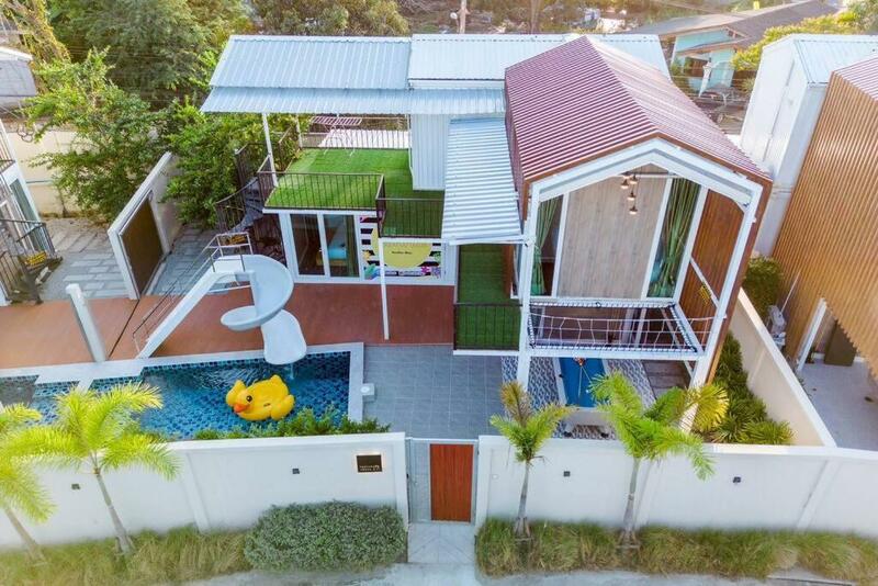 pool lay stay x2 poolvilla pattaya บ้านพักบรรยากาศสบาย