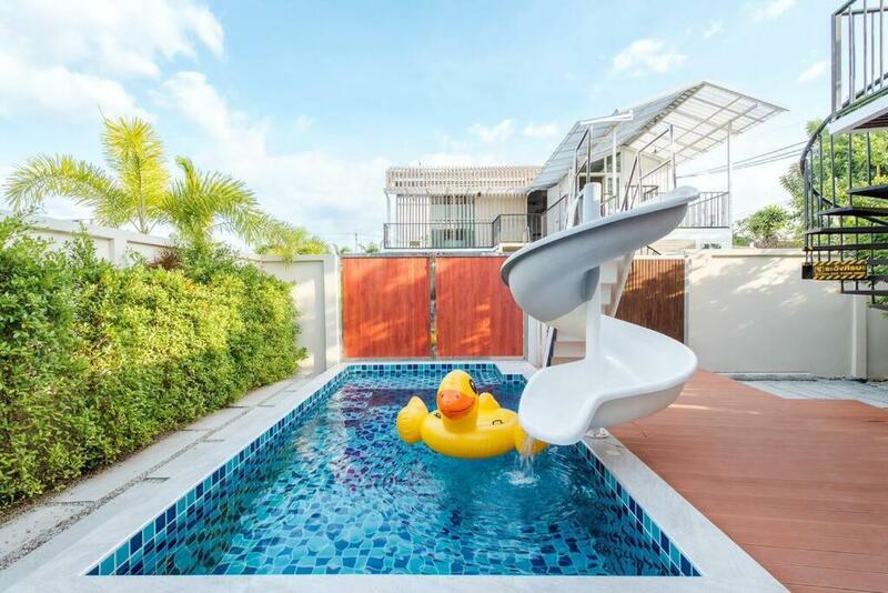 pool lay stay x2 poolvilla pattaya บ้านพักบรรยากาศสบาย