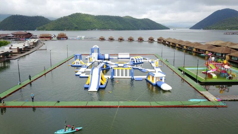 top 7+ แพที่พักกาญจนบุรี 2567 มีเครื่องเล่นกลางน้ำ สไลเดอร์สุดมันส์