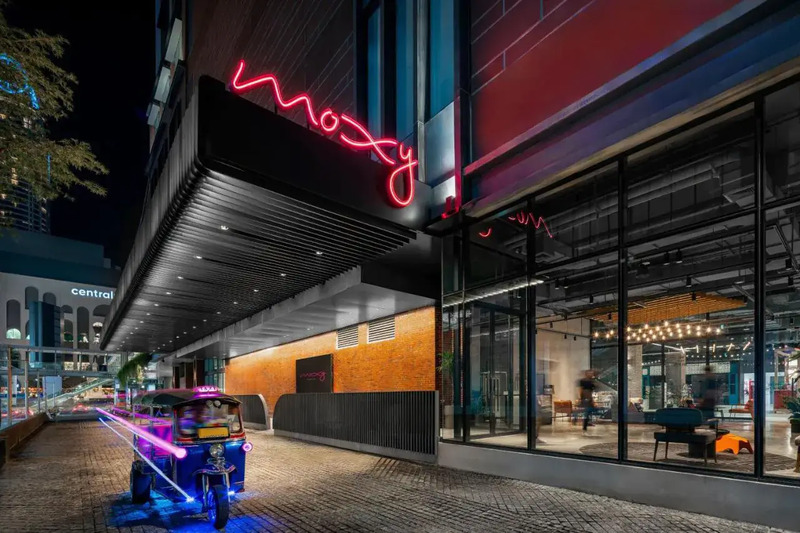 moxy ratchaprasong โรงแรมใหม่ในเครือ marriott ใจกลางราชประสงค์ ถ่ายรูปสวยทุกมุม