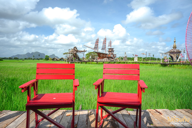 สำเภาไทย พัทลุง ชมวิวทุ่งนาสวย ถ่ายรูปหุ่นคิงคองยักษ์