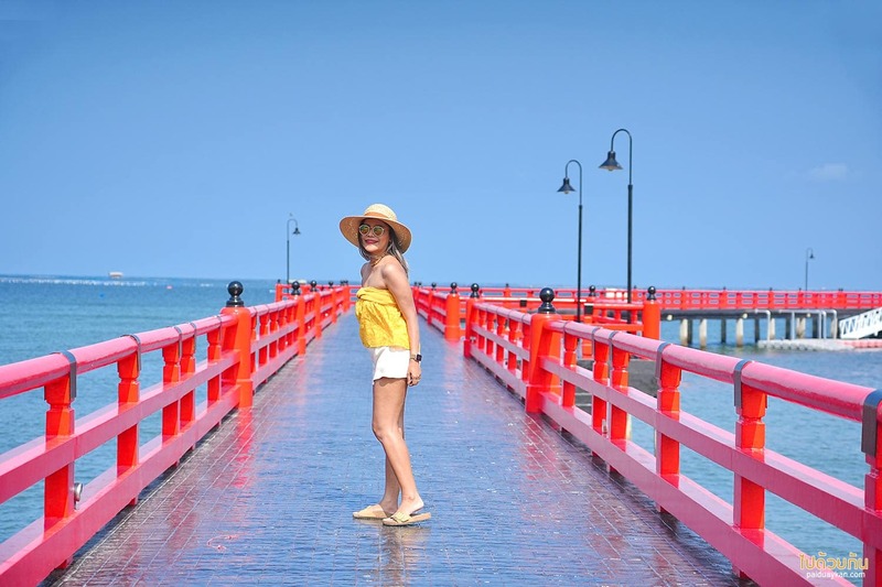 คาเฟ่ศรีราชา, ศรีราชา, เที่ยวศรีราชา, top 168+ cafe by yuu คาเฟ่สไตล์ญี่ปุ่น ถ่ายรูปสะพานแดงริมทะเล