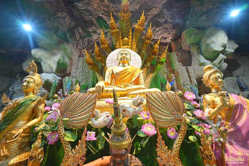 เที่ยวนครนายก, นครนายก, วัดมณีวงศ์ นครนายก, ถ้ำพญานาค วัดมณีวงศ์, วัดมณีวงศ์  รีวิวล่าสุด สร้างเสร็จสมบูรณ์ ชมถ้ำพญานาค พุทธศิลป์อันงดงาม