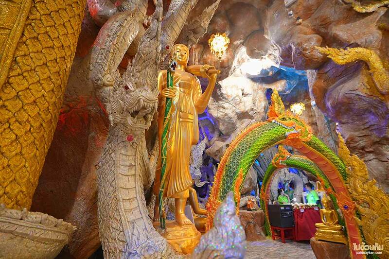 เที่ยวนครนายก, นครนายก, วัดมณีวงศ์ นครนายก, ถ้ำพญานาค วัดมณีวงศ์, วัดมณีวงศ์  รีวิวล่าสุด สร้างเสร็จสมบูรณ์ ชมถ้ำพญานาค พุทธศิลป์อันงดงาม