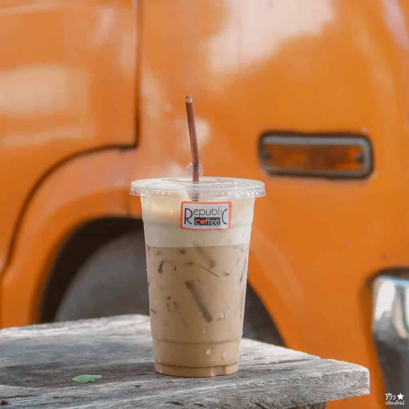 republic coffee, กาแฟรถส้ม, กาแฟเชียงใหม่, กาแฟในวัด, คาเฟ่มินิมอลเชียงใหม่, วัดศรีเกิด, เที่ยวคาเฟ่เชียงใหม่, republic coffee กาแฟรถส้มสุดชิค ในวัดศรีเกิด แวะจิบกาแฟแบบสโลว์ไลฟ์