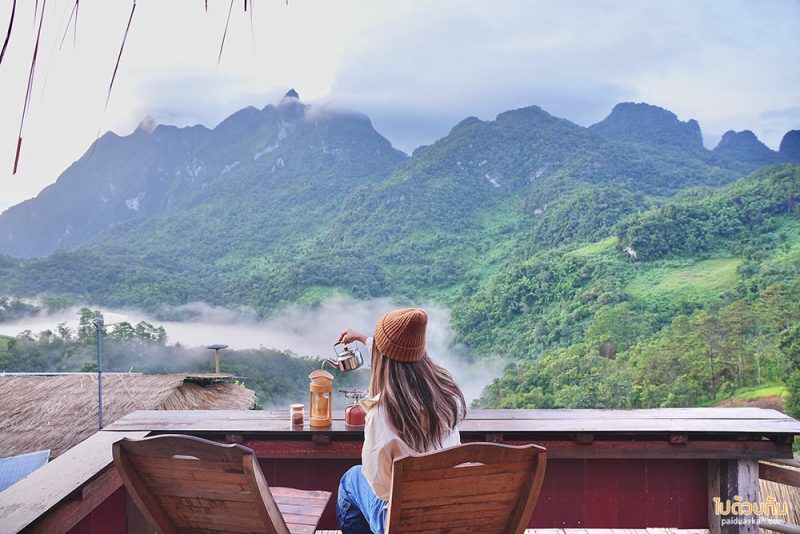 เที่ยวเชียงดาว, บ้านสายหมอก เชียงดาว, ที่พักบ้านนาเลา, บ้านระเบียงดาว, ชมหมอก เคียงดอยหลวง @บ้านสายหมอก