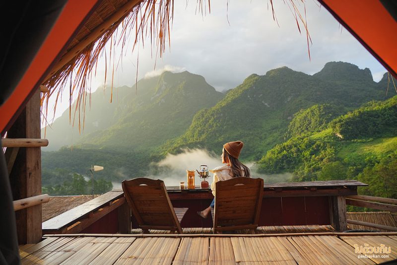 เที่ยวเชียงดาว, บ้านสายหมอก เชียงดาว, ที่พักบ้านนาเลา, บ้านระเบียงดาว, ชมหมอก เคียงดอยหลวง @บ้านสายหมอก