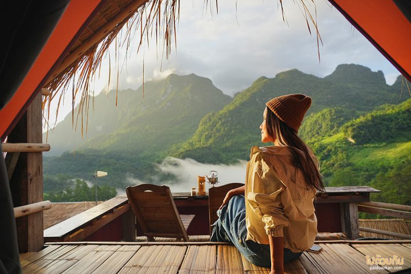 เที่ยวเชียงดาว, บ้านสายหมอก เชียงดาว, ที่พักบ้านนาเลา, บ้านระเบียงดาว, ชมหมอก เคียงดอยหลวง @บ้านสายหมอก