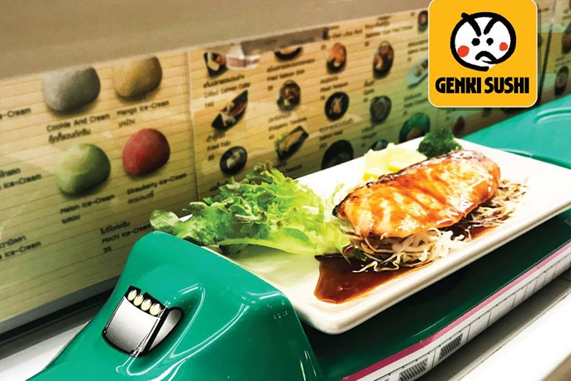 ซูชิเสิร์ฟโดยรถไฟ ที่เดียวในประเทศไทย!!