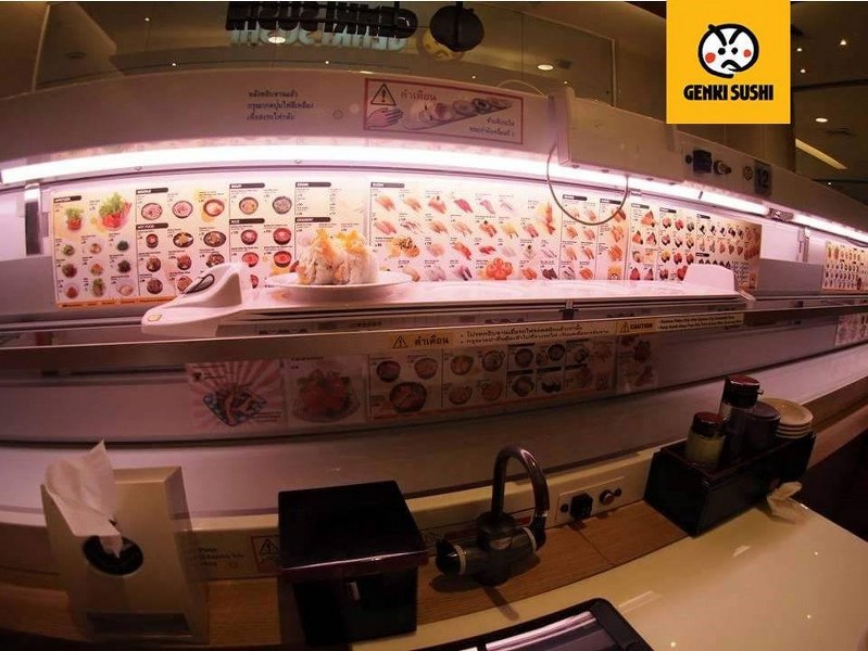 ซูชิเสิร์ฟโดยรถไฟ ที่เดียวในประเทศไทย!!