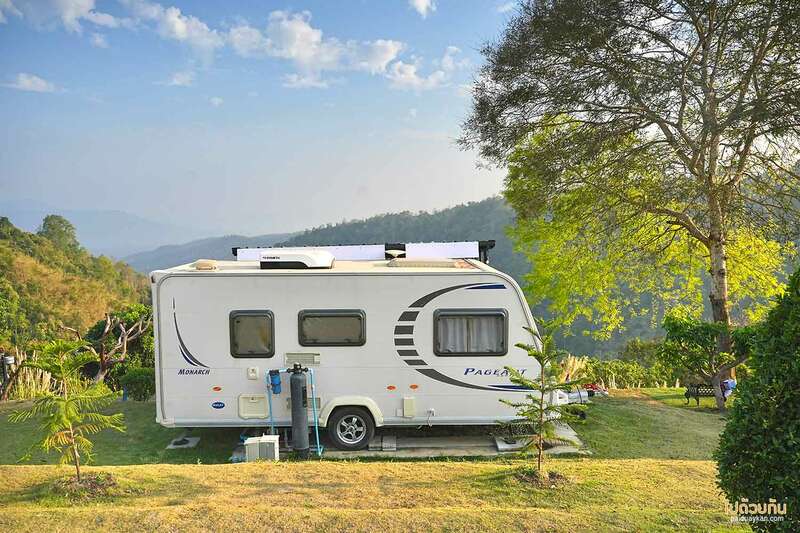 ที่พักวังน้ำเขียว, วังน้ำเขียว, ไร่รวยริน, ไร่รวยริน ที่พักรถบ้าน มองวิวเขาชมธรรมชาติ