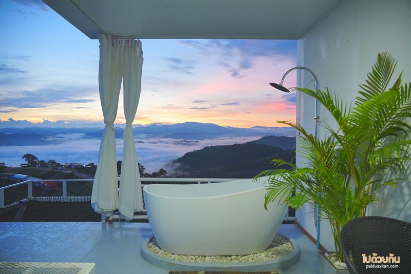 ม่อนหมอกตะวัน, ที่พักม่อนหมอกตะวัน, ภูสายหมอก  ที่พักม่อนหมอกตะวัน วิวดี หมอกปัง 