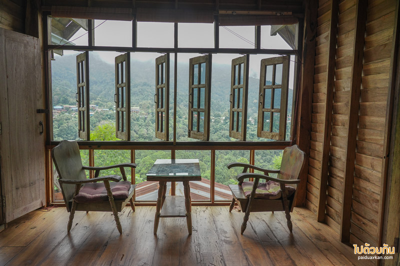 ดอยสกาด, ร้านกาแฟดอยสกาด, คาเฟ่ดอยสกาด, บ้านจักษ์กะพัฒน์, บ้านจักษ์กะพัฒน์ ร้านกาแฟดอยสกาด มองเห็นวิวทั้งหมู่บ้าน