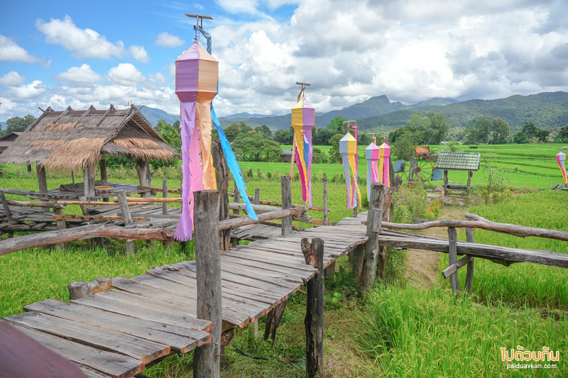 ร้านกาแฟน่าน, ร้านกาแฟปัว, ปัว, ที่เที่ยวปัว, น่าน, ร้านกาแฟบ้านไทลื้อ อ. ปัว, ร้านกาแฟลำดวนผ้าทอ, ลำดวนผ้าทอ, ร้านกาแฟบ้านไทลื้อ จิบกาแฟริมนา สัมผัสบรรยากาศพื้นบ้าน