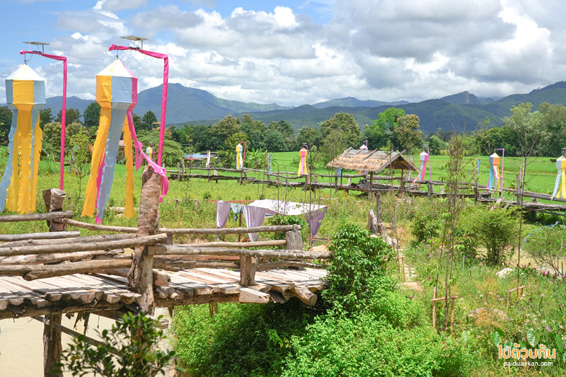 ร้านกาแฟน่าน, ร้านกาแฟปัว, ปัว, ที่เที่ยวปัว, น่าน, ร้านกาแฟบ้านไทลื้อ อ. ปัว, ร้านกาแฟลำดวนผ้าทอ, ลำดวนผ้าทอ, ร้านกาแฟบ้านไทลื้อ จิบกาแฟริมนา สัมผัสบรรยากาศพื้นบ้าน