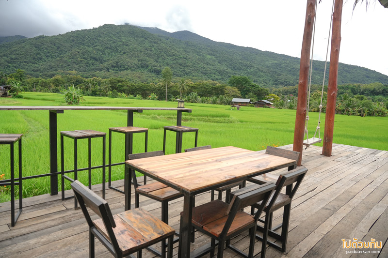 ร้านอาหารปัว, คาเฟ่ปัว, นากอข่อย, นากอข่อย ปัว ร้านอาหารรสชาติอร่อย  ฟีลดีริมทุ่งนา