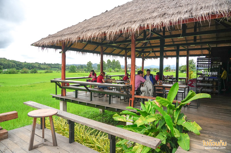 ร้านอาหารปัว, คาเฟ่ปัว, นากอข่อย, นากอข่อย ปัว ร้านอาหารรสชาติอร่อย  ฟีลดีริมทุ่งนา