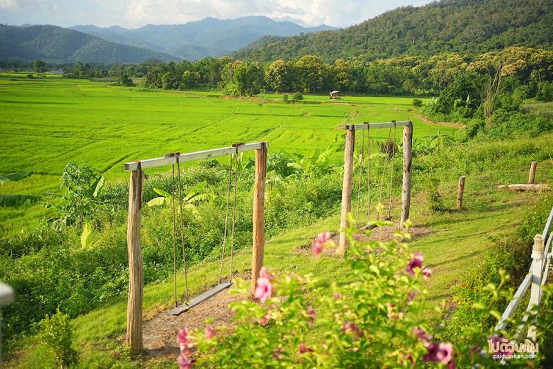 เมืองคอง, ที่พักเมืองคอง, เถียงนา ฟาร์มสเตย์, เถียงนา ฟาร์มสเตย์ เมืองคอง ที่พักหลักร้อย ชมวิวทุ่งนากว้าง